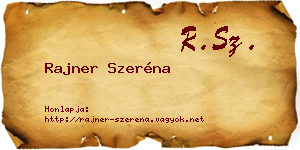 Rajner Szeréna névjegykártya
